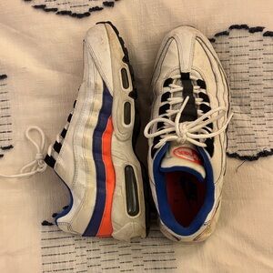 Nike Air Max 95 White with Orange and Blue Highlights